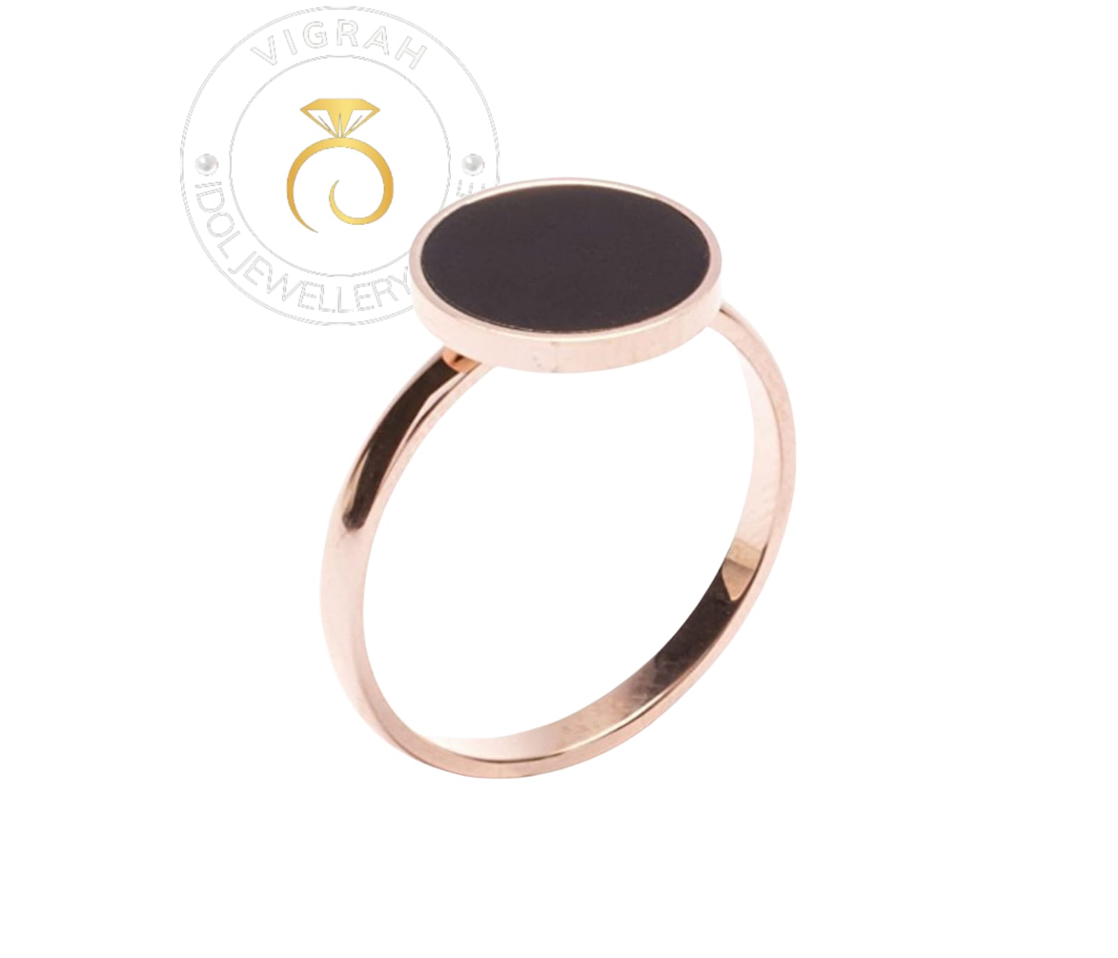 Black Obsidian Engagement Ring in 14kt Gold | La Kaiser
